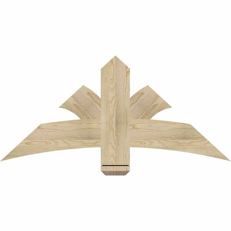 Ekena Millwork Davenport Rough Sawn Timber Gable Bracket, Douglas Fir, 48"W x 22"H x 2"D x 6"F, 11/12 Pitch GBW048X22X0206DAV00RDF